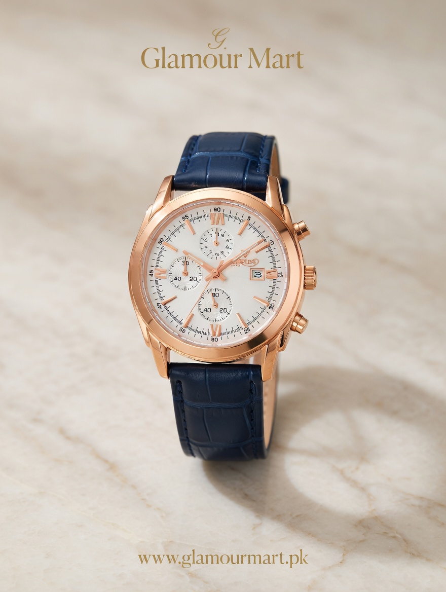 Luxury Chronograph Watch – Blue Strap Edition