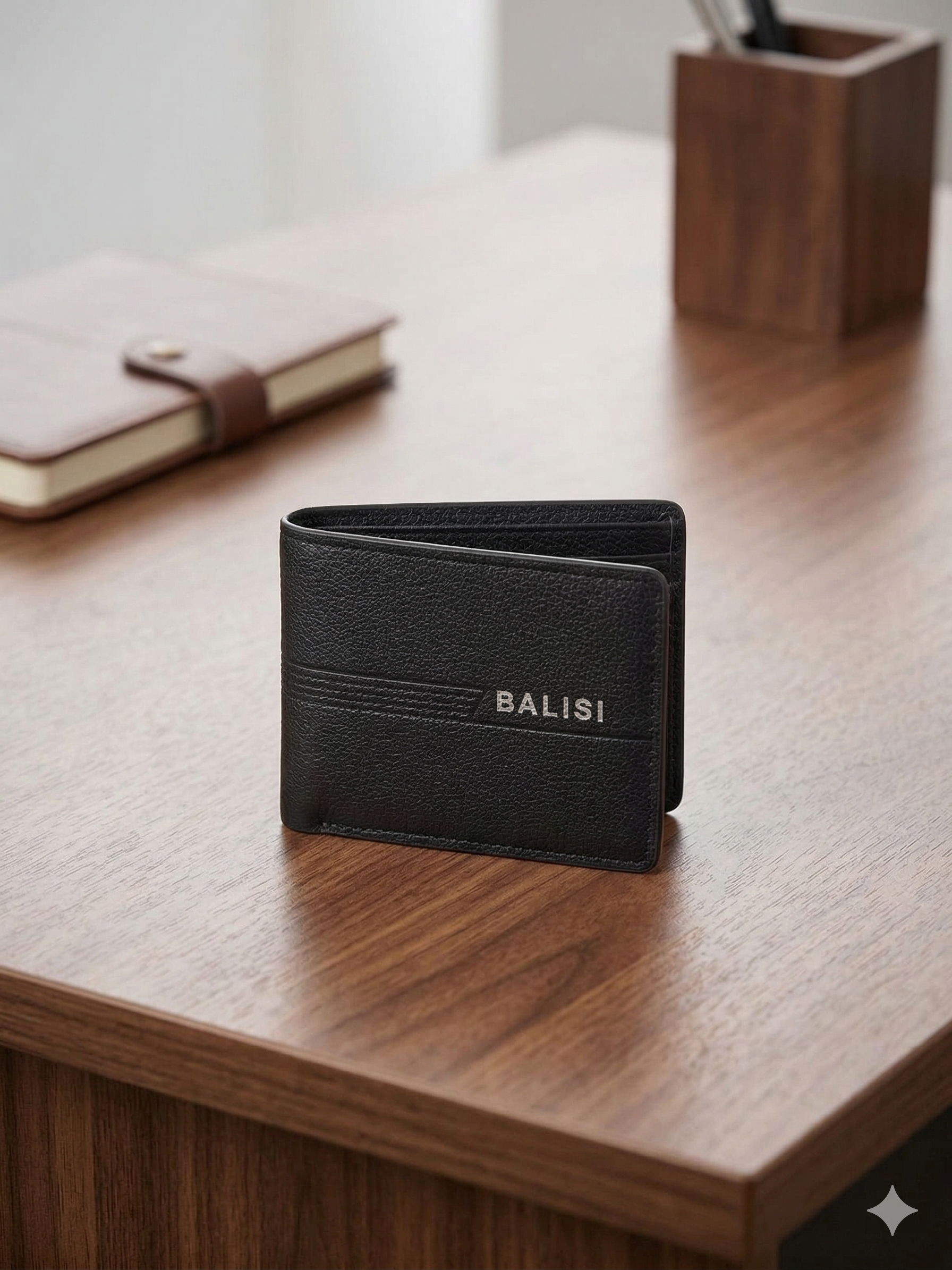 Minimalist Black Bifold Wallet