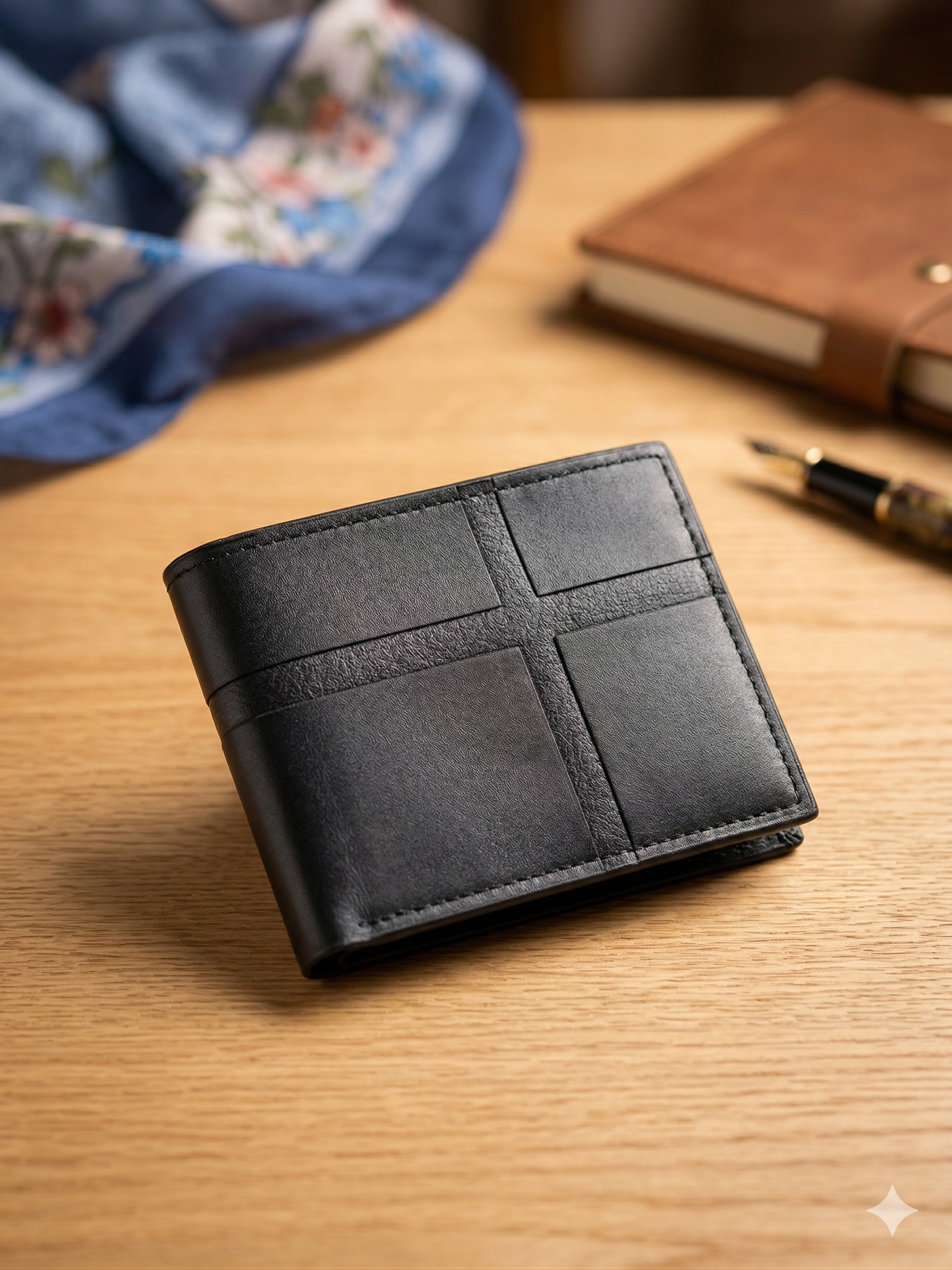 Modern Panel Leather Wallet