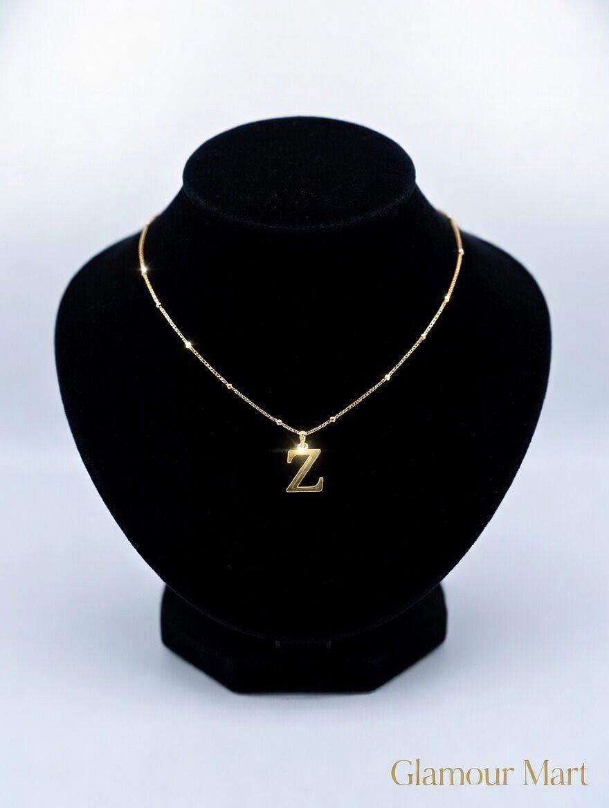 Premium Z Initial Gold Necklace
