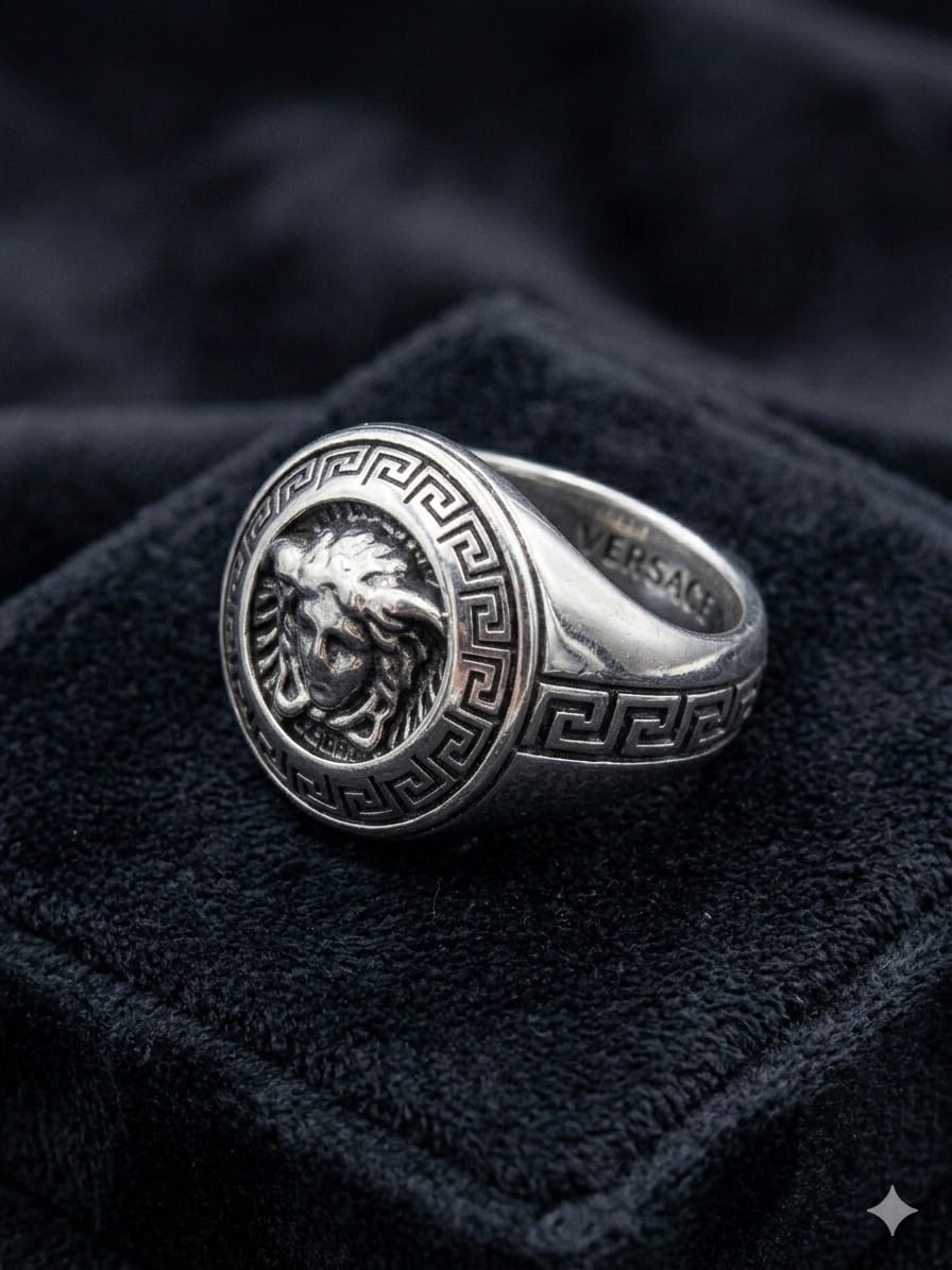 Medusa Style Silver Ring – Premium Greek Design Edition