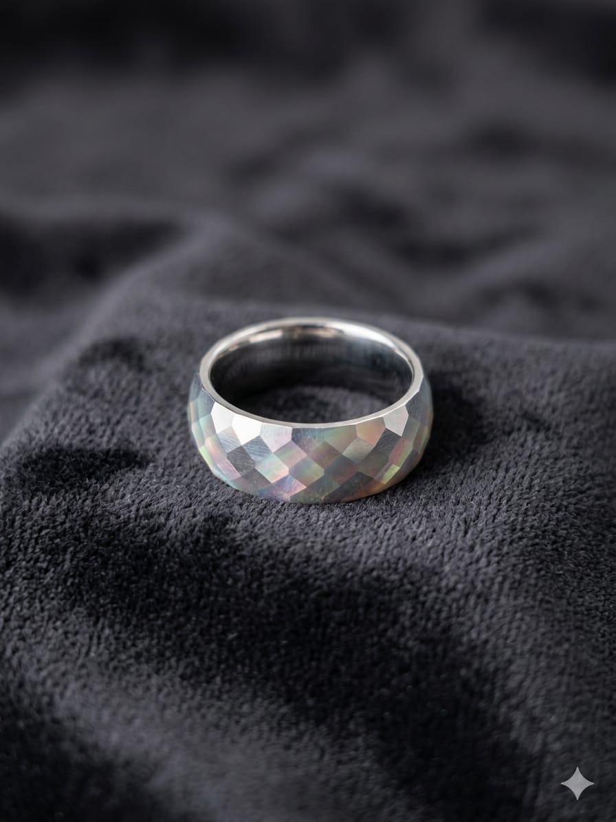 Premium Textured Silver Band Ring