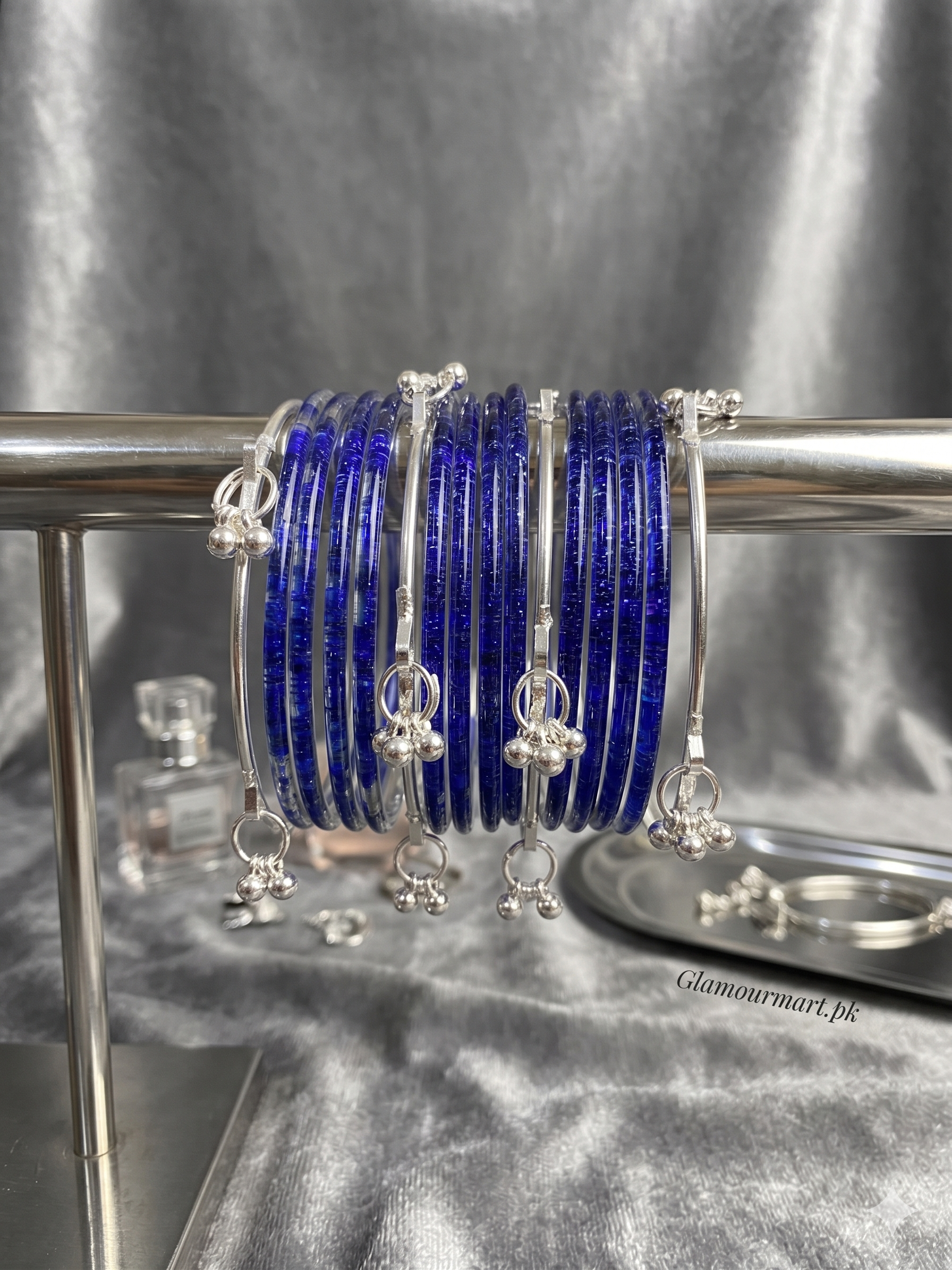 3D Kashmiri Bangles ( 2.6 size Regular Size) - Blue