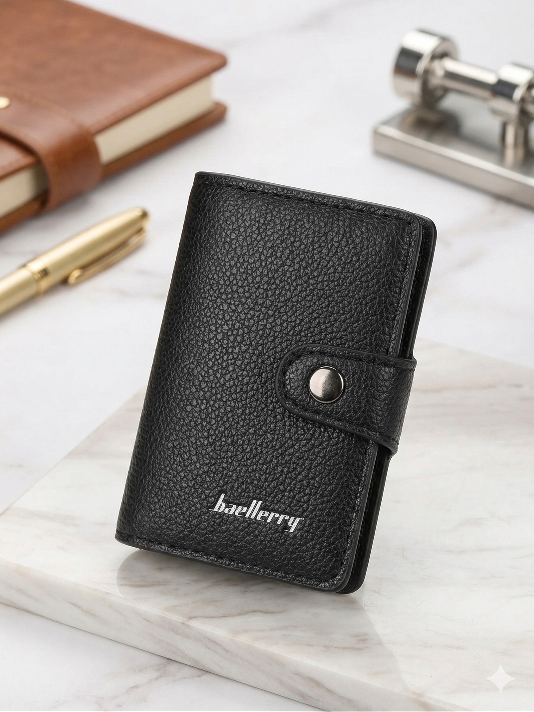 Smart Pop-Up Card Holder Wallet - Black
