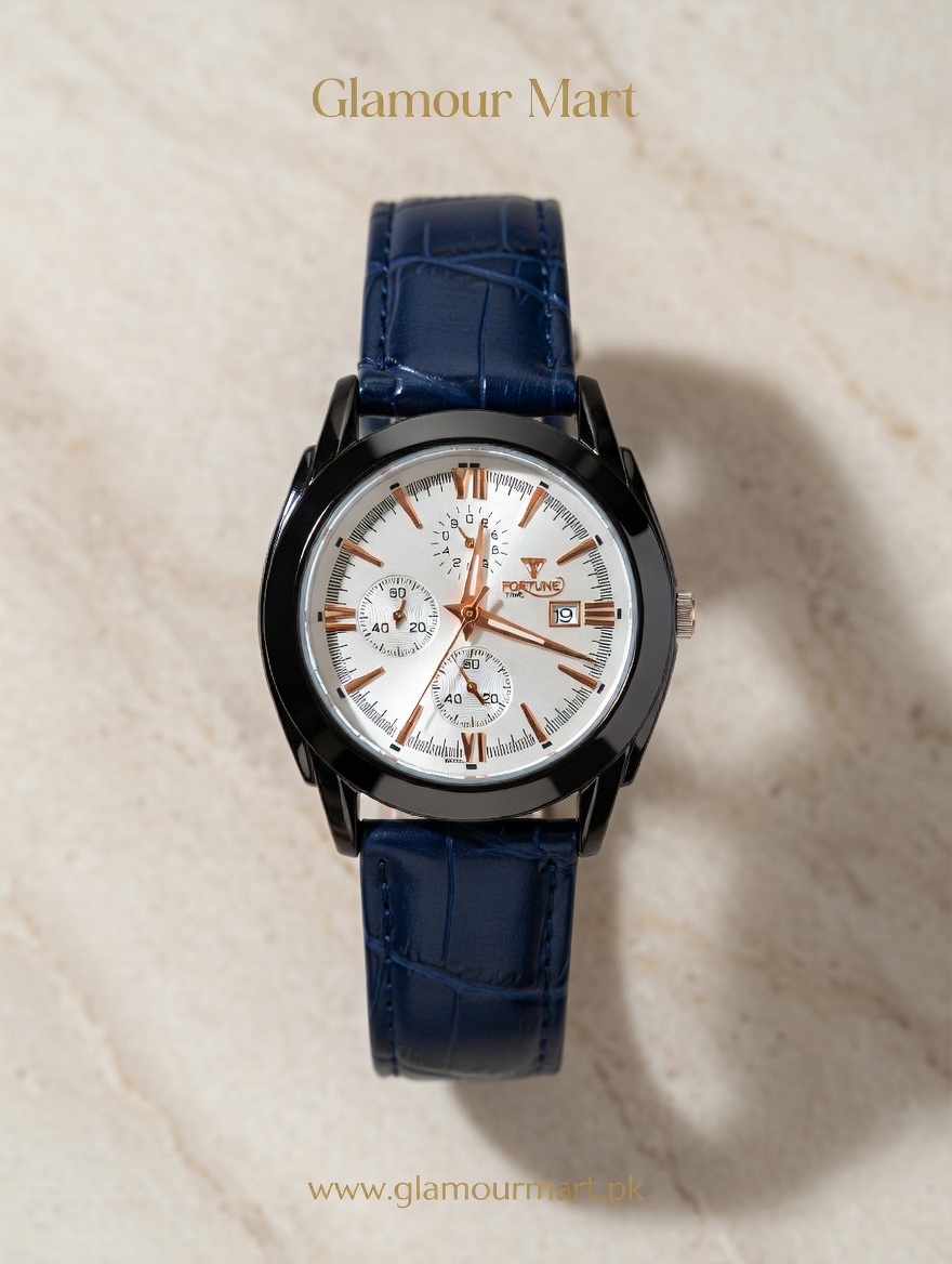 Fortune Chrono Style Watch – Blue Edition