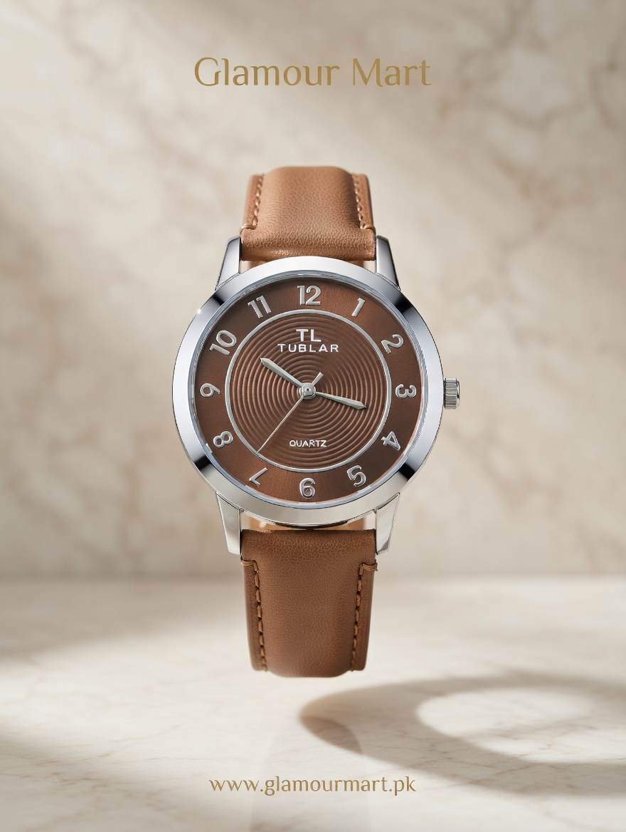 Tublar Classic Brown Dial Watch – Leather Edition