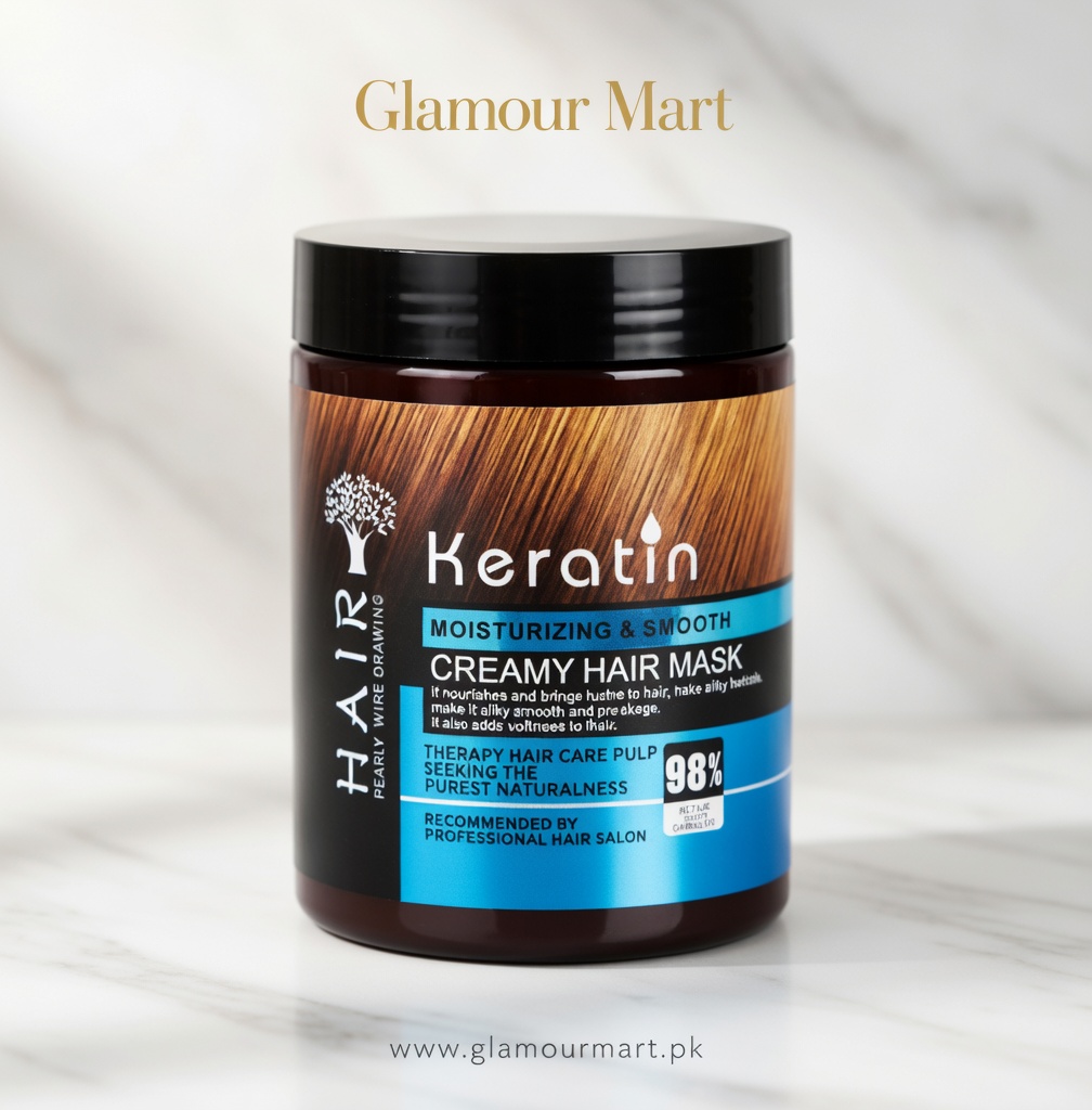 Keratin Creamy Hair Mask – Deep Repair & Smooth Care 500ml